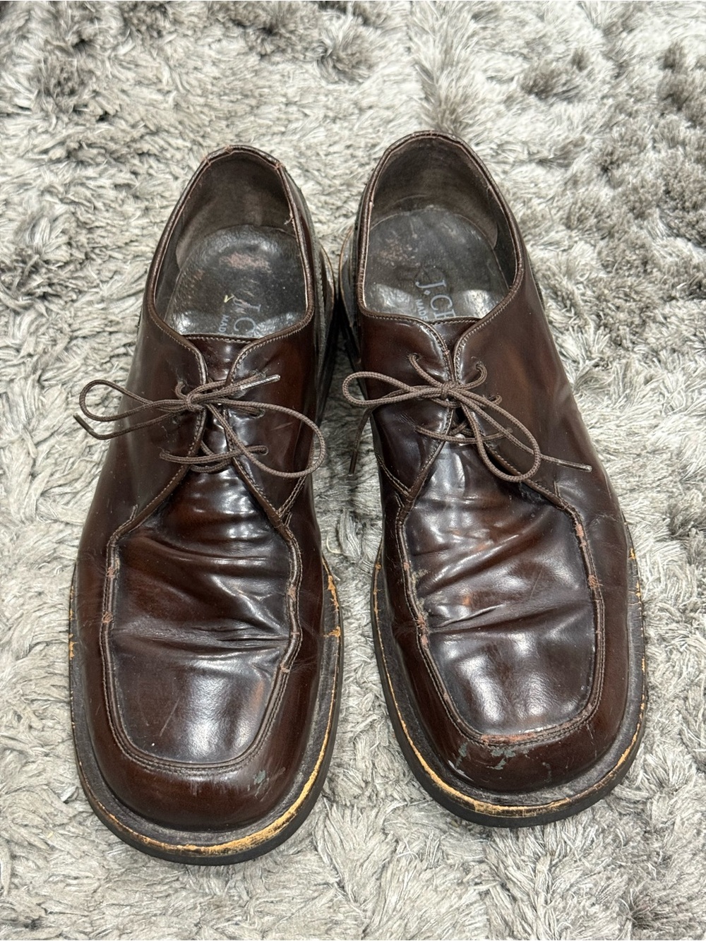 J. Crew mens black lace-up shoes Size 9